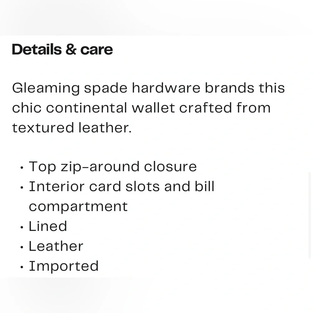 ♠️Kate Spade Black NY Staci Continental Wallet